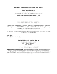 2021 Coordinated Election Notice