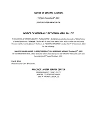 2022 General Election Notice